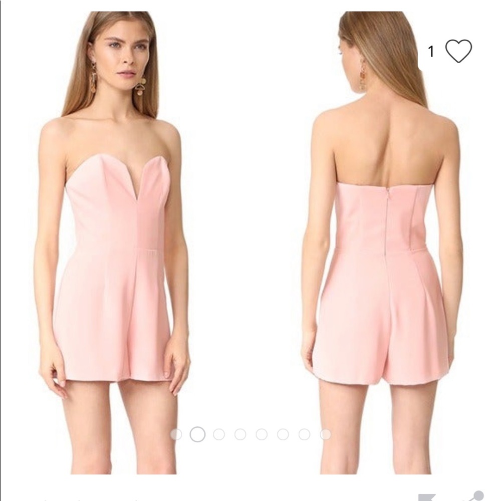 Amanda Uprichard Cherri Romper in light pink